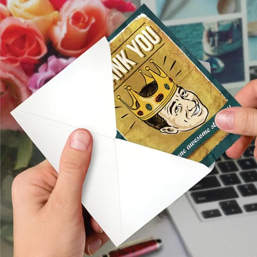 Miniatura 6 de NobleWorks Divertida tarjeta de papel para el día del padre para hombres (padrastro) con sobre de 5 x 7 pulgadas (1 tarjeta) Awesome Stepdad C0234FFG