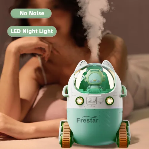 Miniatura 4 de Mini humidificador USB de 7.4 fl oz con luz nocturna LED, pequeño y lindo humidificador en adorable muñeca para niños, plantas, dormitorio, oficina