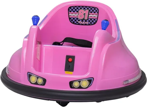 Flybar FunPark Auto Chocador de 6 V para Niños Pequeños, Juguetes Eléctricos de Montar para Niños, Bebé, Edades de 1.5 a 4 Años, Luces LED, Giro de