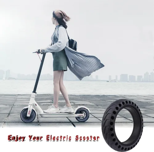 Miniatura 4 de Z-FIRST 2 neumáticos sólidos de 8.5 pulgadas, ruedas de scooter eléctrico, neumáticos de repuesto de 8-1/2 pulgadas, neumáticos delanteros