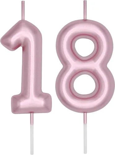 Miniatura 142 de DERVENTA Vela con números de 2.36 pulgadas, decoración perfecta para cumpleaños, brunch, postre, pastel, 1 pieza (número 0 rosa)