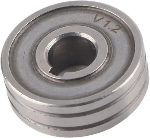 Miniatura 10 de Alimentación de alambre de rollo de accionamiento para soldador MIG, 0.8/0.039 in (.030" .039") ranura moleteada OD 1.2" ID .40" reemplazo del rollo