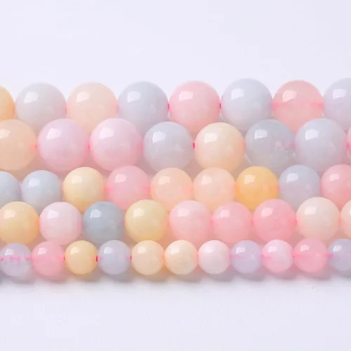 Miniatura 24 de Cuentas de jade verde chino natural, piedras preciosas, cuentas redondas sueltas para hacer joyas, pulsera DIY, collar, 8mm, 45 piezas, 15 pulgadas