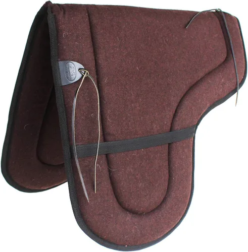Miniatura 4 de CHALLENGER Australian Wool Shaped Trail Rider Comfort Horse Saddle Pad Black 109SP535