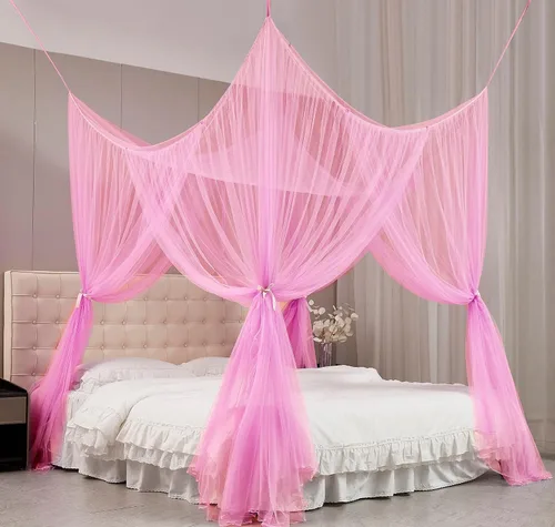 Miniatura 13 de Mengersi Dosel para Cama, Cortinas de Dosel para Cama, Cortinas de Cama para Camas Full Queen King, Red Mosquitera Cortinas de Cama para Patio