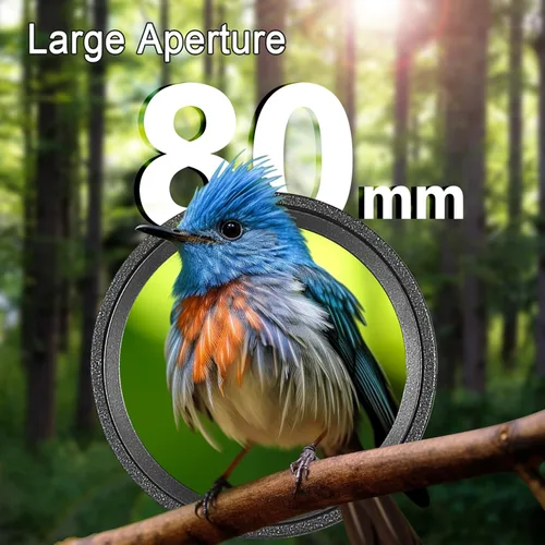 Miniatura 3 de Visores de observación de 20 a 60 x 80 pulgadas para observación de aves, BAK4 impermeable para observación de vida silvestre, senderismo