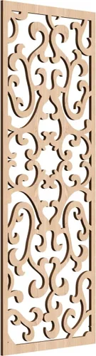 Miniatura 60 de Smithfield Paneles de pared decorativos de madera con calado, 13 3/8 pulgadas de ancho x 34 3/8 pulgadas de alto x 3/8 de alto, roble rojo rojo