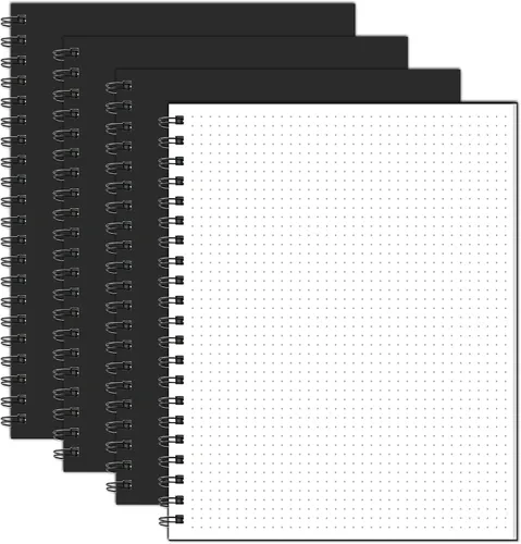 Miniatura 8 de Cuaderno de espiral rayado tamaño A4, diario grande de 8.5 x 11 pulgadas, paquete de 6 cuadernos de tapa dura de 0.276 in, 160 páginas, papel grueso