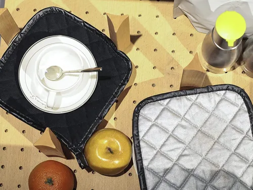 Miniatura 6 de Soporte para ollas de algodón, lavable a máquina, resistente al calor, soporte para ollas, almohadillas calientes, salvamanteles para cocinar y Negro