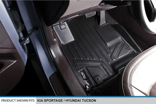 Miniatura 2 de SMARTLINER Juego de tapetes de piso de primera fila para Hyundai Tucson 2010-2013