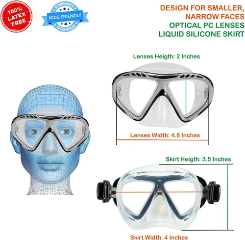 Miniatura 5 de Gafas de natación para niños pequeños, correa de tela, gafas de natación para niños de 3 a 6 años Bate