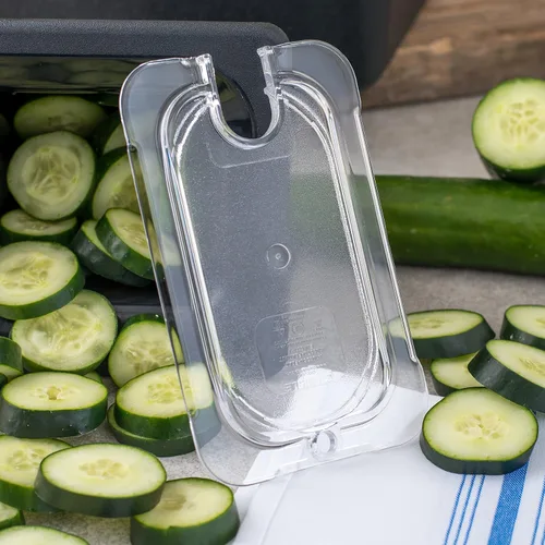Miniatura 5 de Carlisle FoodService Products StorPlus StorPlus - Tapa universal de policarbonato con muescas, superficie plana con muescas, transparente