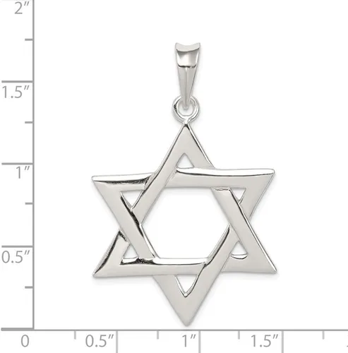 Miniatura 2 de Colgante judío de la suerte con estrella de David de plata de ley 925, 1.811 in x 1.142 in, Metal