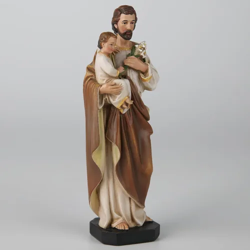 Miniatura 5 de BC - Estatua católica de San José y el Niño Jesús, 6 pulgadas de alto, pintada a mano, figura católica con detalles finos, patrón de la familia