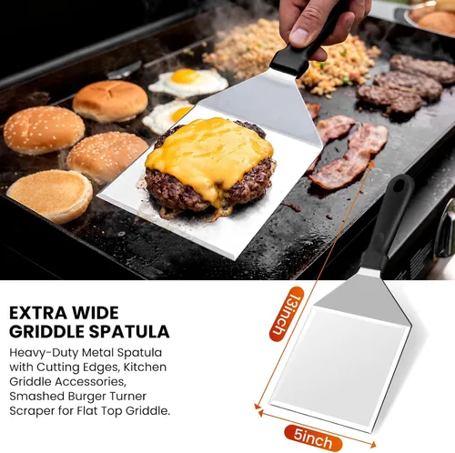 Miniatura 4 de Kit de accesorios para plancha, juego de 144 piezas de herramientas para plancha y parrilla para Blackstone y Camp Chef, juego profesional