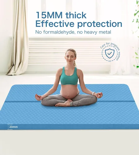Miniatura 7 de nuveti Tapete Grande para Ejercicios - Tapete de Yoga de 15mm/20mm/30mm de Grosor Tapete de Ejercicios para Fitness, Yoga, Pilates, Estiramientos