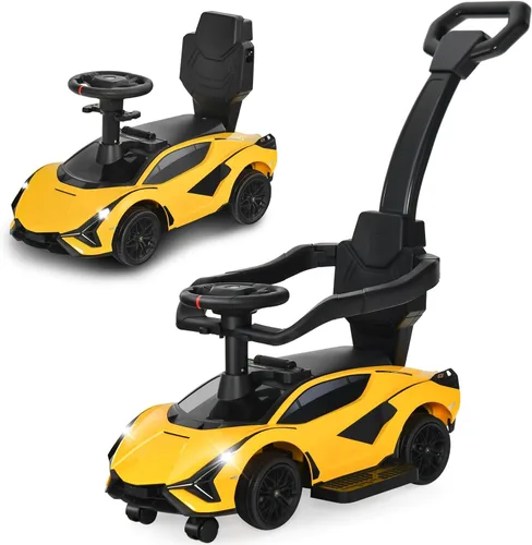 Miniatura 11 de OLAKIDS Lamborghini SIAN - Automóvil de empuje 3 en 1, con licencia para bebé, con mango de control parental, ruedas universales, juguete para Azul
