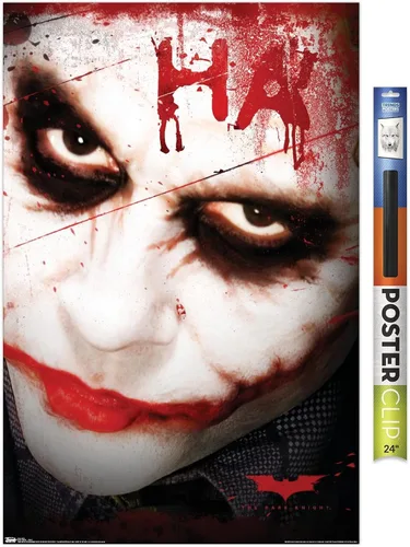 Miniatura 19 de Trends International DC Comics Movie - Póster de pared de The Dark Knight - The Joker Ha in Blood de 14.725 x 22.375 pulgadas, versión enmarcada
