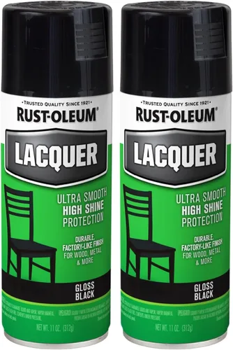 Rust-Oleum 1905830 Specialty Pintura en Aerosol de Laca, 11 Onzas, Negro (Paquete de 2)