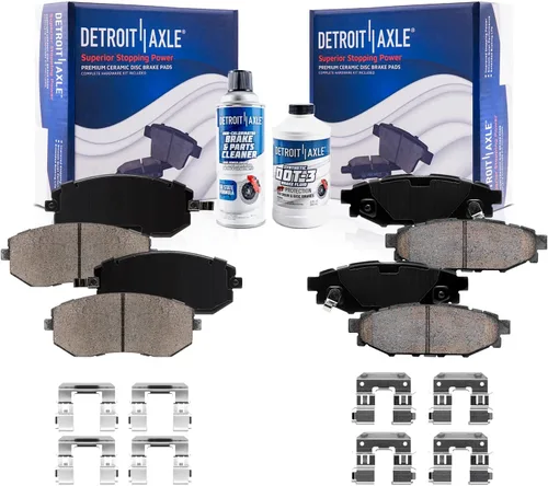 Miniatura 16 de Detroit Axle - Pastillas de Freno Delantero para Nissan Altima Maxima Sentra 350Z Cube Juke Versa INFINITI G20 G35 I30 I35 Suzuki SX4, Pastillas