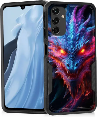 Funda para Galaxy A14 5G, resistente de doble capa híbrida de policarbonato duro, goma suave, a prueba de golpes, funda protectora resistente para