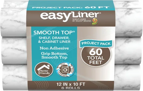 Miniatura 18 de Smooth Top EasyLiner para armarios y cajones - Fácil de instalar y cortar a medida - Papel para estantes y forro para cajones no adhesivo - Forro