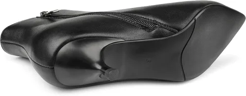 Miniatura 5 de MERUMOTE Botines de cuero para mujer, zapatos de tacón bajo, botines de invierno con cremallera