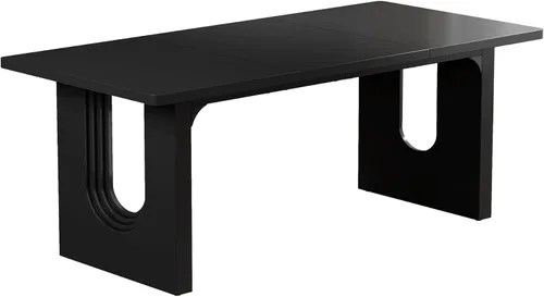 Miniatura 9 de Tribesigns Mesa de Comedor Moderna para 6 Personas, Mesa Grande de Comedor de Cocina de 71 pulgadas con Base de Pedestal de Madera, Mesa de Cena