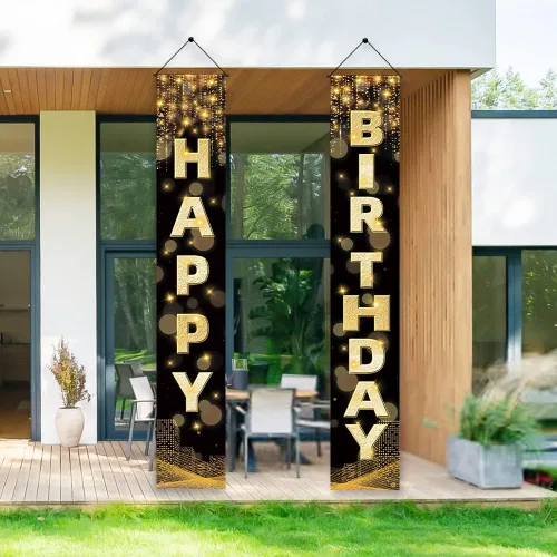 Miniatura 5 de Cartel de decoración de cumpleaños, letrero de puerta de feliz cumpleaños para hombres, mujeres, niños y niñas, ideal para decoración de cumpleaños