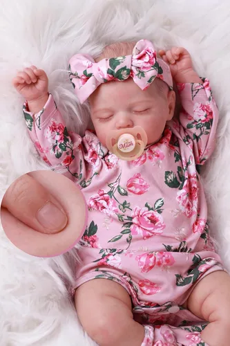 BABESIDE Muñecas Reborn de bebés recién nacidos realistas - Muñecas de bebés niñas recién nacidas que duermen, cuerpo suave, de la vida real, con
