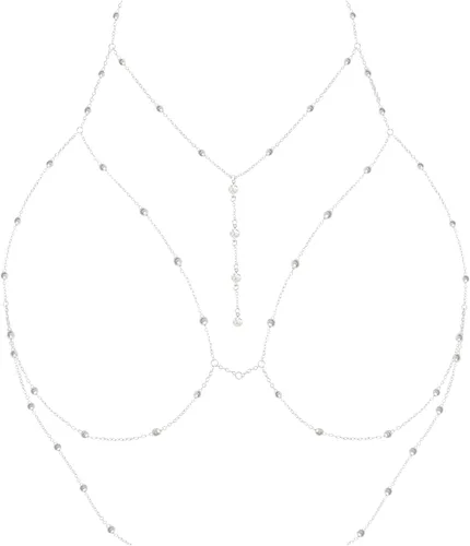 Cadenas de cuerpo sexy sujetador de diamantes de imitación de plata cadena de vientre joyería bikini playa rave fiesta cuerpo accesorio para mujeres