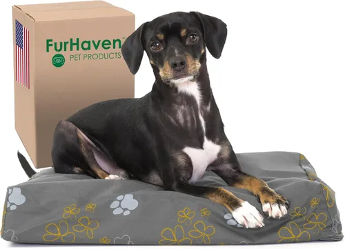 Miniatura 21 de Furhaven Cama ortopédica resistente al agua para perros grandes con funda extraíble lavable, para perros de hasta 95 libras – Colchón de lona Oxford
