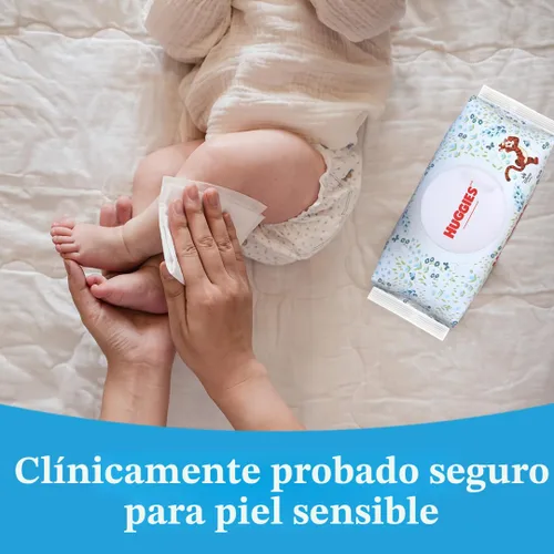 Miniatura 3 de Toallitas Natural Care de Huggies para bebé con pepino, aloe y vitamina E, hipoalergénicas, perfumadas, 10 paquetes de tapa abatible