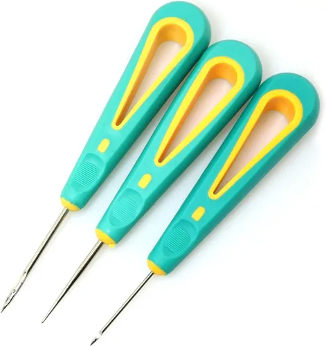 Miniatura 5 de RLECS Kit de 3 puntas de acero para reparación de zapatos de cuero, herramienta de zapatero de costura, manualidades, recta, curvada y aguja, aguja