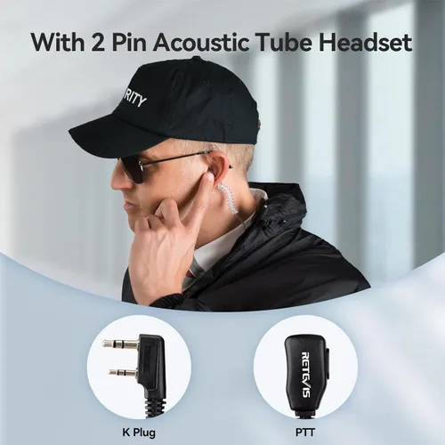 Miniatura 6 de Retevis RT22S Walkie Talkies para adultos, radio de 2 vías con auricular, pantalla de canal, recargable, radio bidireccional FRS portátil, mini