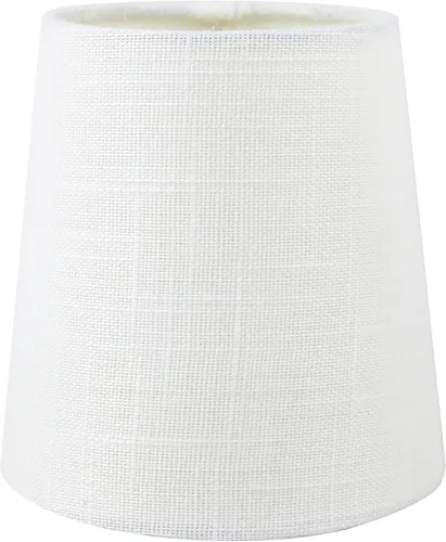Miniatura 4 de Juego de 2 pantallas de lámpara de araña de lino blanco hueso con clip, 3.5 x 4.5 x 4.5 pulgadas