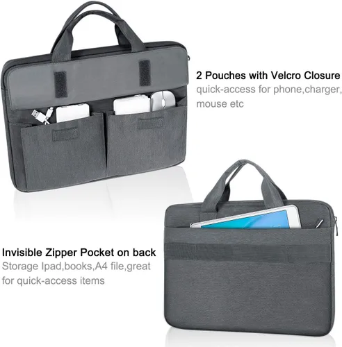 Miniatura 6 de LANDICI - Funda para portátil de 13/14 pulgadas con correa para el hombro, funda delgada impermeable para computadora compatible con MacBook Air