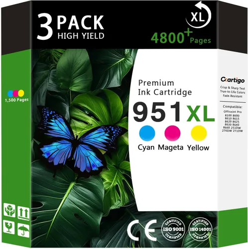 951XL - Cartuchos de tinta de alto rendimiento compatibles con paquete combinado HP 950 951, repuesto para impresoras Officejet Pro 8100 8600 8610