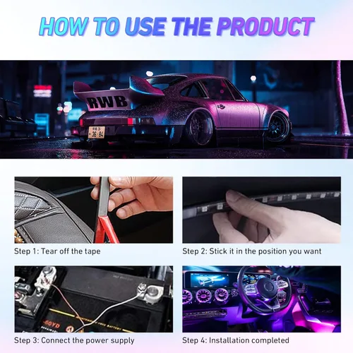 Miniatura 7 de Tira de luces LED impermeables para auto, tira de luz para camión, luces interiores para estribo para camiones, barra de luz LED para portón trasero