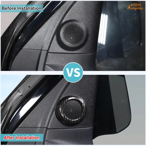 Miniatura 2 de Anillo de ajuste de cubierta de audio estéreo de sonido para puerta delantera interior de automóvil compatible con Toyota Tundra 2007-2021 Sequoia