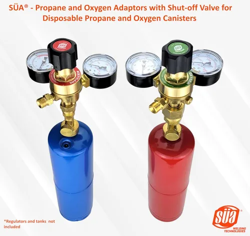 Miniatura 4 de SÜA - Adaptador de Propano con Válvula - CGA-600 (Tanque/Canister de 1 lb o 14.1 oz) a CGA-200 (Regulador de Acetileno Tamaño MC)