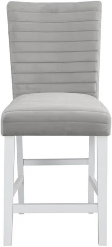 Miniatura 4 de Acme Juego de 2 sillas de altura de mostrador, gris y blanco