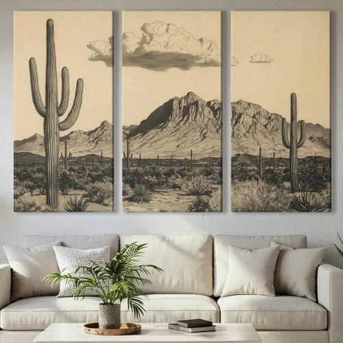 Miniatura 26 de Impresiones en lienzo de Arizona de pequeño a extra grande, paisajes del desierto de Sonora, comedor, dormitorio, baño, sala de estar, arte de pared