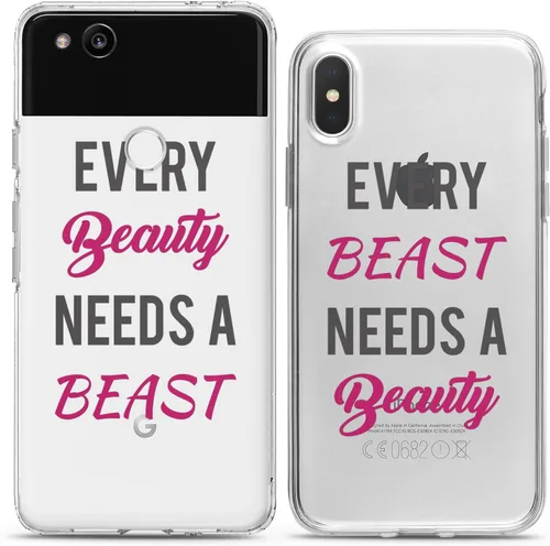 Miniatura 16 de Fundas a juego para parejas compatibles con Google Pixel 7 6a Pro 5 XL 5a 4a 5G 2 XL 3 XL 3a XL 4 regalo transparente lindo dinosaurio divertido