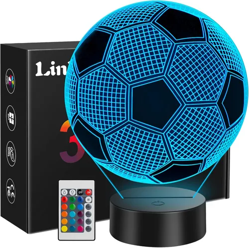 Miniatura 13 de Linkax Regalos de baloncesto para adolescentes, niños y niñas, luz nocturna de ilusión 3D, regalos de Navidad para edades de 8 a 13 años, 5 a 15