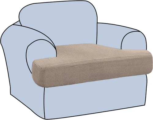 Miniatura 33 de H.VERSAILTEX Funda Elástica para Sillón Sofá con Cojín en Forma de T, Fundas de Cojín en T para Sala de Estar, Funda para Sillón Sofá, Funda