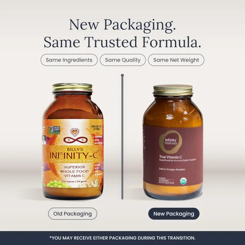 Miniatura 2 de Infinity-C Cápsulas orgánicas de vitamina C, VIT C biodisponibles de Acerola, Camu Camu y Amla, alimentos integrales de vitamina C de 1000 mg