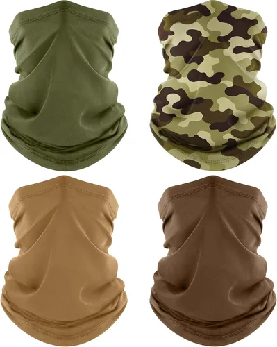 Miniatura 25 de ROXUN Paquete de 4 Polainas para Cuello, Bufanda con Protección UV, Máscara Facial Transpirable y Refrescante, Bandana para Senderismo