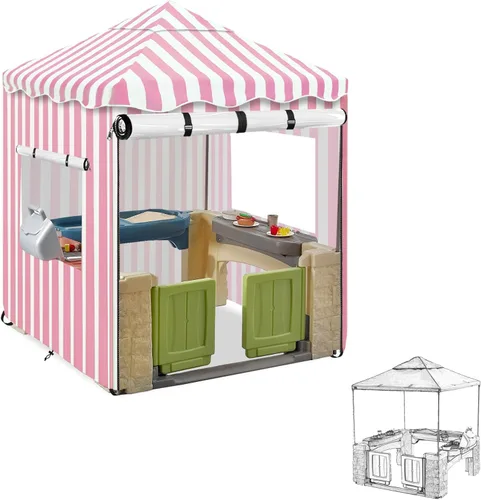 Miniatura 12 de Funda para casa de juegos para niños al aire libre, cubiertas de casa de juegos resistentes e impermeables de 600D, 142 cm de ancho x 142 cm