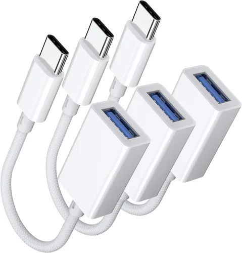 Miniatura 8 de Adaptador USB C a USB 3.0 (paquete de 2), USB C macho a USB hembra OTG cable Thunderbolt3 a USB adaptador compatible con MacBook Pro/Air, iPad Pro